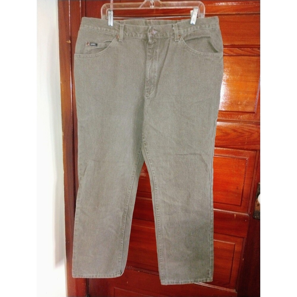 Lee OLIVE GREEN 2008931 Regular Fit Straight Jeans Men's 40X30